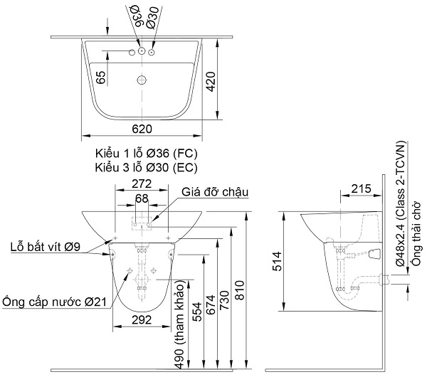 chậu rửa inax l-297v