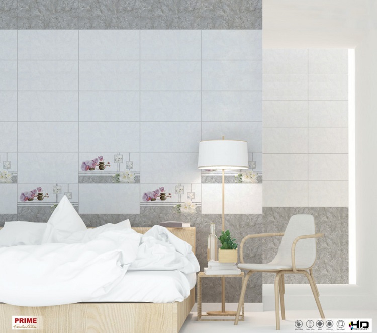 Bộ gạch ốp tường Prime dành cho phòng ngủ mã 08578, 08579 và viên điểm 08580