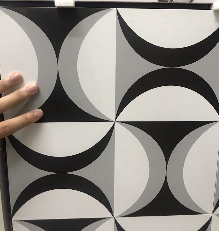 Mẫu gạch bông ốp tường kích thước 30x30 có độ bền cao, men Matt