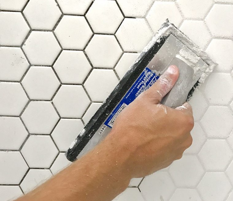Hướng dẫn cách ốp gạch lục giác - Bước 4