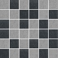 Mẫu gạch giả mosaic Taicera xám - đen MS4747-918-M2