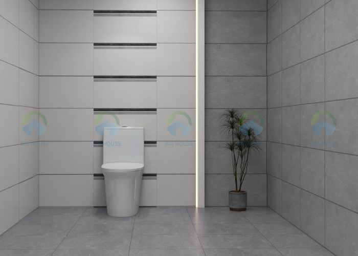 cách phối màu gạch ốp tường nhà vệ sinh màu ghi