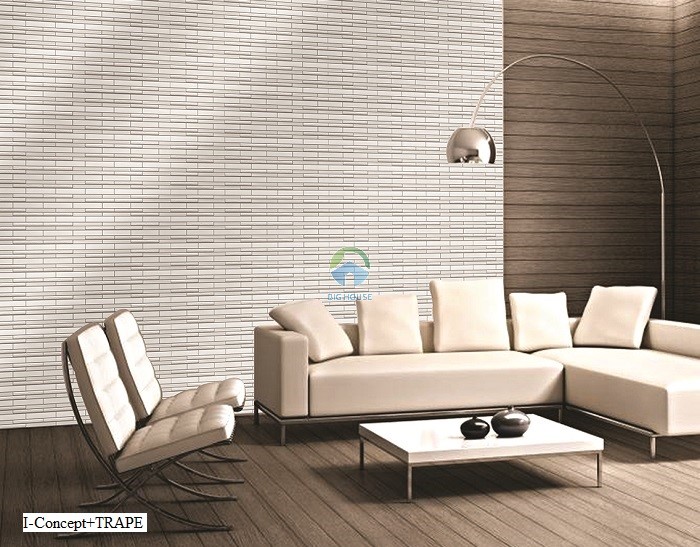 Gạch Inax I Concept Trade ốp một mảng tường phòng khách
