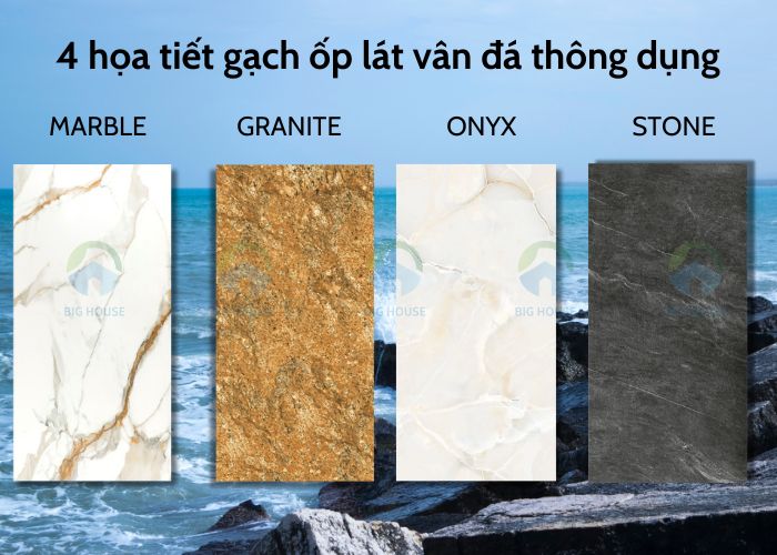 các loại họa tiết gạch ốp lát giả đá
