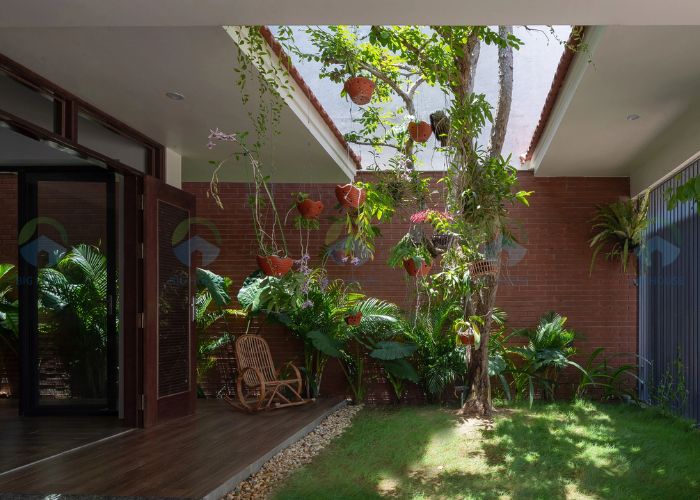 gạch thẻ đỏ Hạ Long ốp tường rào