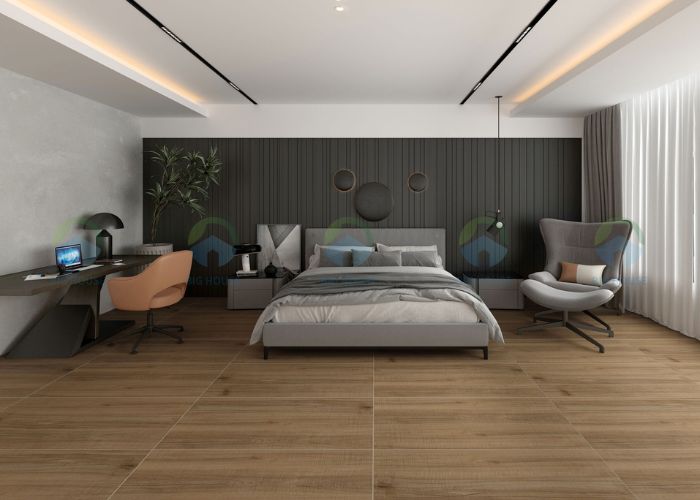 gạch vân gỗ lát phòng ngủ