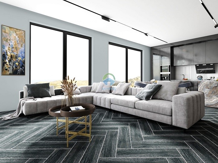 Lát gạch giả gỗ 15x60 kiểu xương cá
