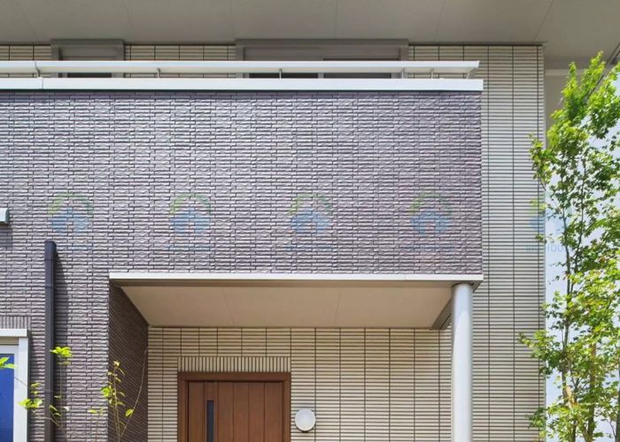 gạch ốp tường mặt tiền nhà dạng thẻ inax