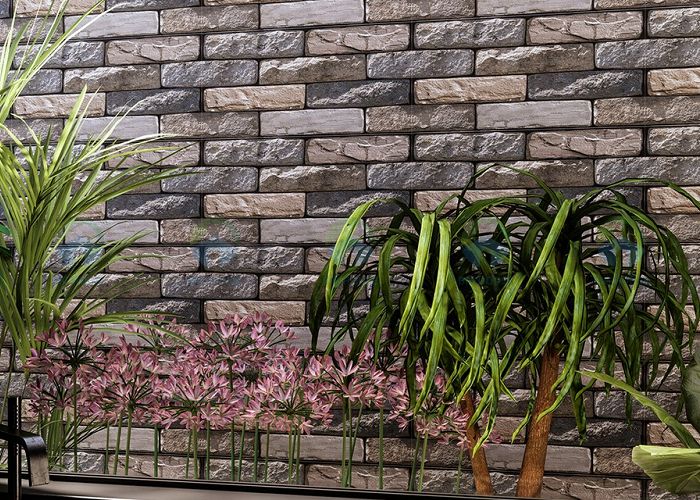 mẫu gạch ốp tường rào giả đá cổ điển