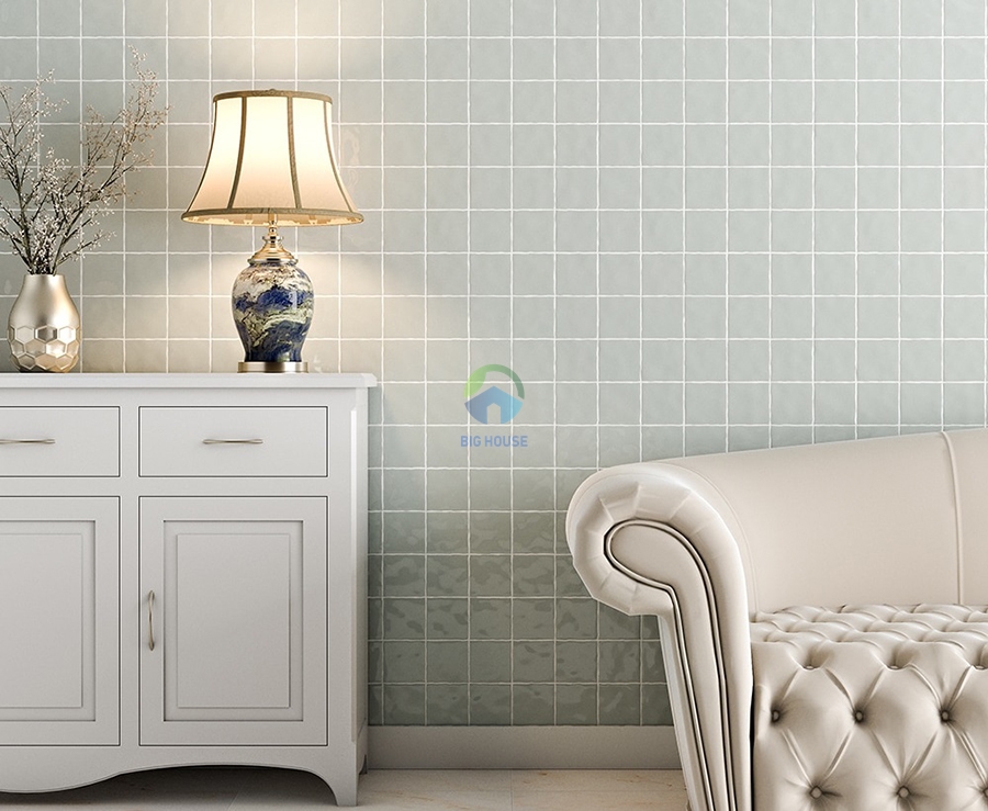 gạch thẻ 100x100 ốp tường phòng khách