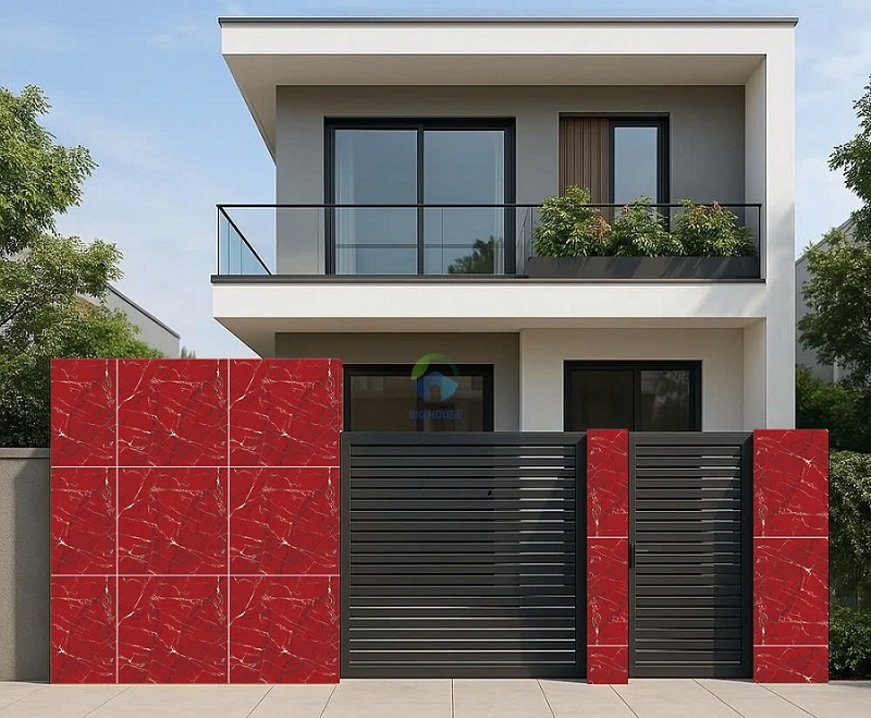 Gạch ốp cổng màu đỏ Catalan 6616 60x60