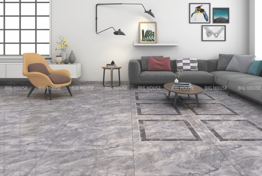 Mẫu gạch ốp chân tường màu ghi vân đá Prime 08609 80x80