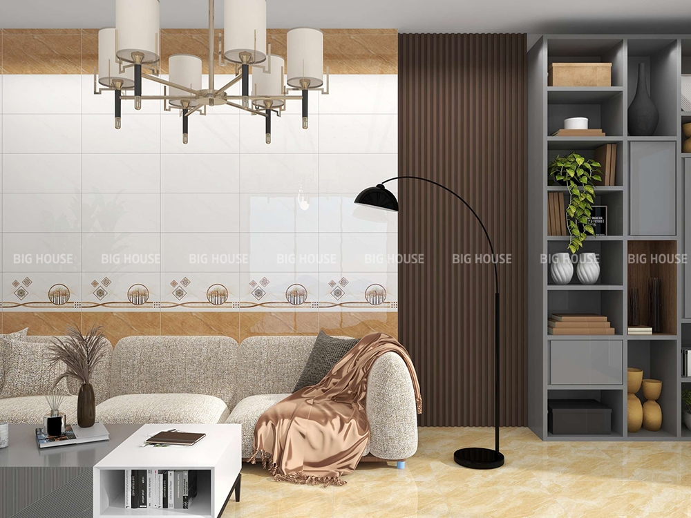 chọn màu gạch ốp tường phòng khách 30x60 phù hợp