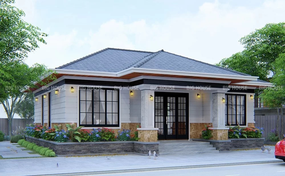 gạch ốp cột mặt tiền giả đá màu vàng